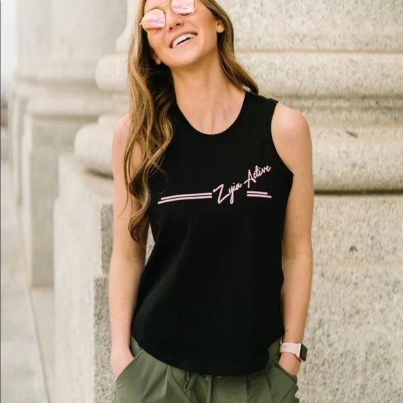 Zyia NWT black pink south beach tank size XXL - Picture 1 of 9